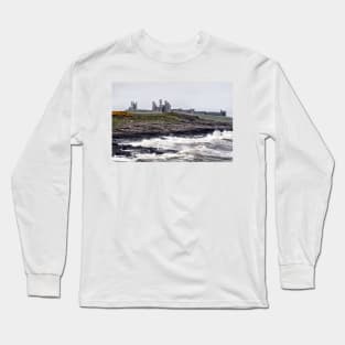 Rough waves battering the coast near Dustanburgh castle Northumberland, UK Long Sleeve T-Shirt